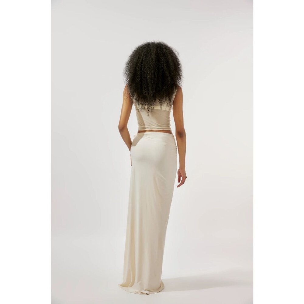 Deme by Gabriella Dove Set in Ivory Medium New Womens Maxi Gown Dress - Picture 15 of 17